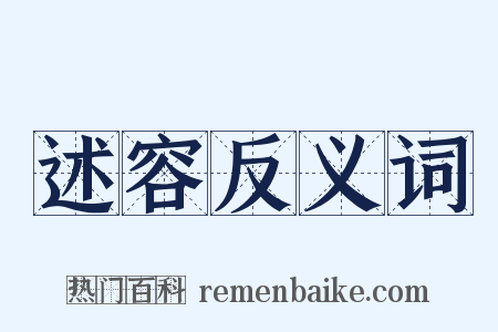 述容反义词是什么意思的图片